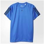 Bizz Store - Camiseta Masculina Adidas Base 3S Azul Treino
