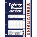 Bloco para Fichário Universitário Monobloco Branco 96 Folhas Pacote 5 Unidades São Domingos