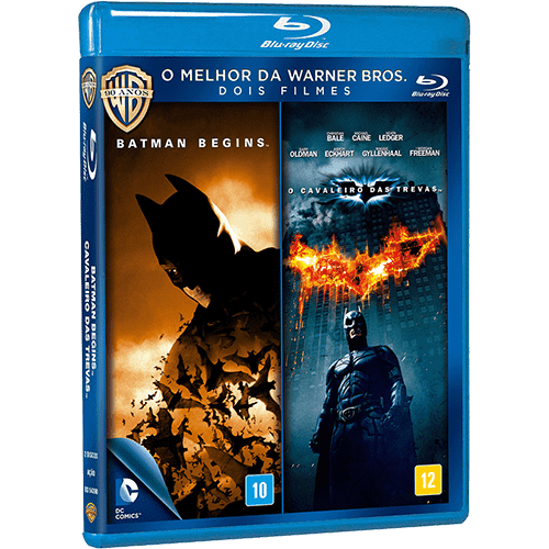 Blu-Ray - Dose Dupla - Batman Begins + Cavaleiro das Trevas (Duplo)