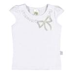 Blusa Branco Bebê Menina Cotton 36605-3