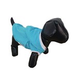 Blusa com Capuz para Cachorro 28x18cm Azul Listrado Fabrica Pet