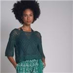 Blusa Crochet Verde Escuro - M