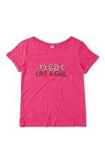 Blusa Fight Like a Girl Wee! Rosa Escuro - M