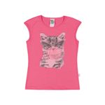 Blusa Flamingo - Infantil Menina -Cotton Blusa Pink - Infantil Menina - Cotton - Ref:33806-173-6