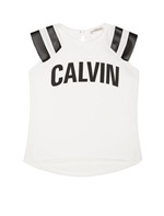 Blusa Infantil Calvin Klein Jeans Faixas Pu Off White - 4