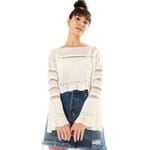Blusa Ml Cropped Tricot Off White - P