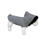 Blusa para Cachorro Versailles com Capuz Cinza 25x39 Cm Fábrica Pet