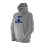 Blusa Salomon Logo Hoodie Masculino Cinza Mescla P