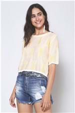 Blusa Tricot Abacaxi Amarelo Goldcoast - P