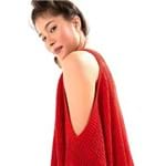 Blusa Tricot Ombro Vazado Vermelho Hibisco 18-1551t - P