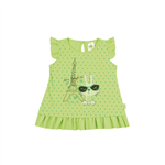 Blusa Verde Neon - Bebê Menina -Meia Malha Blusa Verde - Bebê Menina - Meia Malha - Ref:33107-138-G