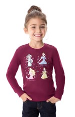 Blusão Princesas da Disney® Menina Malwee Kids Vinho - 3