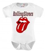 Body Bebê Personalizado Manga Curta Rolling Stones | Doremibebê