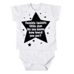 Body Camiseta em Malha Twinkle Twinkle Little Star - Nutti