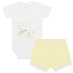 Body Curto C/ Shorts para Bebê em Suedine Baby Bear - Petit