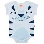 Body Curto para Bebê Tigrinho Azul - Livy