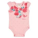 Body Feminino Bebê - Rosê Body Rosa - Bebê Menina - Cotton - Ref:34500-11-M