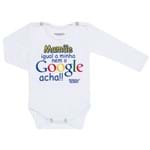 Body Longo para Bebe em Suedine Google Mamãe - Primeiras Palavras