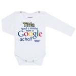 Body Longo para Bebe em Suedine Google Titia - Primeiras Palavras