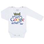 Body Longo para Bebe em Suedine Google Vovó - Primeiras Palavras
