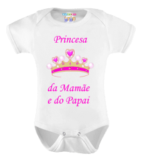 Body Personalizado Princesa da Mamãe e do Papai