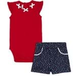 Body Regata C/ Shorts para Bebe em Cotton Liberty - Mini Sailor