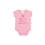 Body Rosa - Bebê Menina -Cotton Body Rosa - Bebê Menina - Cotton - Ref:33101-1-G