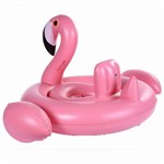 Boia para Bebê Flamingo Rosa com Assento Piscina