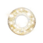 Boia Transparente Glitter Dourada - Intex