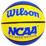 Bola de Basquete Wilson NCAA Mini Amarela e Azul 1028884