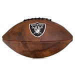 Bola de Futebol Americano Wilson Nfl Jr Throwback Team Logo Oakland Raiders Marrom