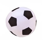 Bola de Futebol de Pelúcia Antialérica Infantil Adulto Decoração Almofada 12cm Preto e Branco