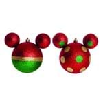 Bola de Natal Mickey Disney P/pendurar Árvore Natal 6pçs