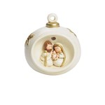 Bola de Natal Sagrada Família Decoração Natal com Luz 9cm