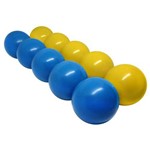 Bola de Sinca Bilhar Mata-Mata 54 Mm com 10 Peças Amarelo X Azul BilharMais