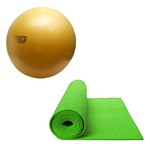 Bola Fit Ball 75cm Pretorian Bomba de Ar e Tapete de Yoga