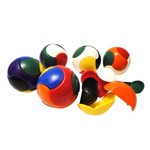 Bola Quebra Cabeça Colorido - Pacote com 6 Unidades