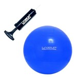 Bola Suíça 65 Cm para Pilates Azul com Bomba Manual de Inflar - Liveup