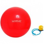 Bola Suica para Pilates 45cm Vermelha - Liveup + Bomba Inflar Simples
