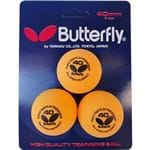 Bola Tênis de Mesa Butterfly com 3 Unidades - Amarelo