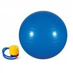 Bola Yoga Pilates Fitness Fisioterapia Exercícios Alongamento 65 Cm com Bomba Azul