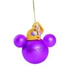 Bolas para Arvore Disney 3d Rapunzel Lilás - 2 Unidades 8 Cm