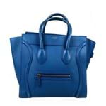 Bolsa Celine Luggage Couro Azul