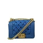 Bolsa Chanel Mini Bow Couro Azul