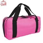 Bolsa Cordura Nylon Rosa com Alça 16 Compartimentos para Facas e Utensílios - Professional Cheff