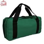 Bolsa Cordura Nylon Verde com Alça 16 Compartimentos para Facas e Utensílios - Professional Cheff