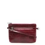 Bolsa Feminina Mini Bag New - Couro Croco Scarlet UN