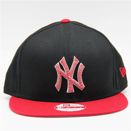 Boné Snapback New Era Mlb Ny Yankees Logo Preto/vermelho Un