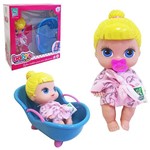 Boneca Babys Collection Mini com Banheirinha Colors na Caixa