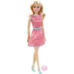 Boneca Barbie Fashion And Beauty com Anel Menina WTRMLN CLR DRS T7584/DGX62 - Mattel